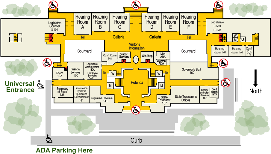 Map Of The Us Capitol Building Ada Entrance Large Cdoovisioncom - United States Capitol (950x514), Png Download