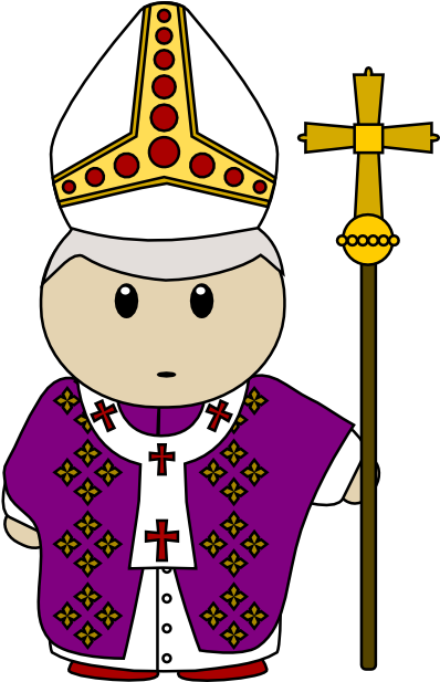 Free Cliparts Download Clip Art On Cartoon - Pope Clipart (429x616), Png Download