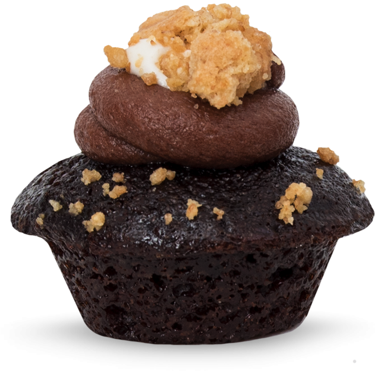 Smores Cupcake Small Side View Image - Baked By Melissa Cupcakes Png (800x800), Png Download