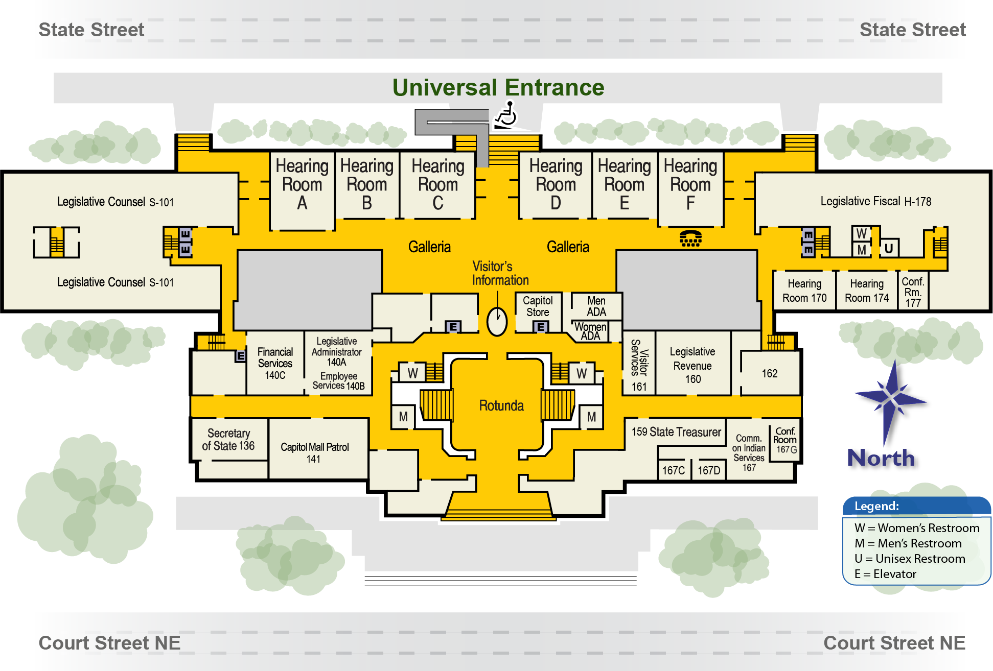 Capitol First Floor Plan - Oregon (1943x1314), Png Download