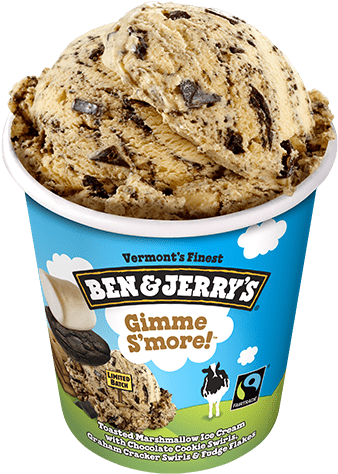 Gimme S'more ™ Pint - Ben And Jerry's Urban Bourbon (374x479), Png Download