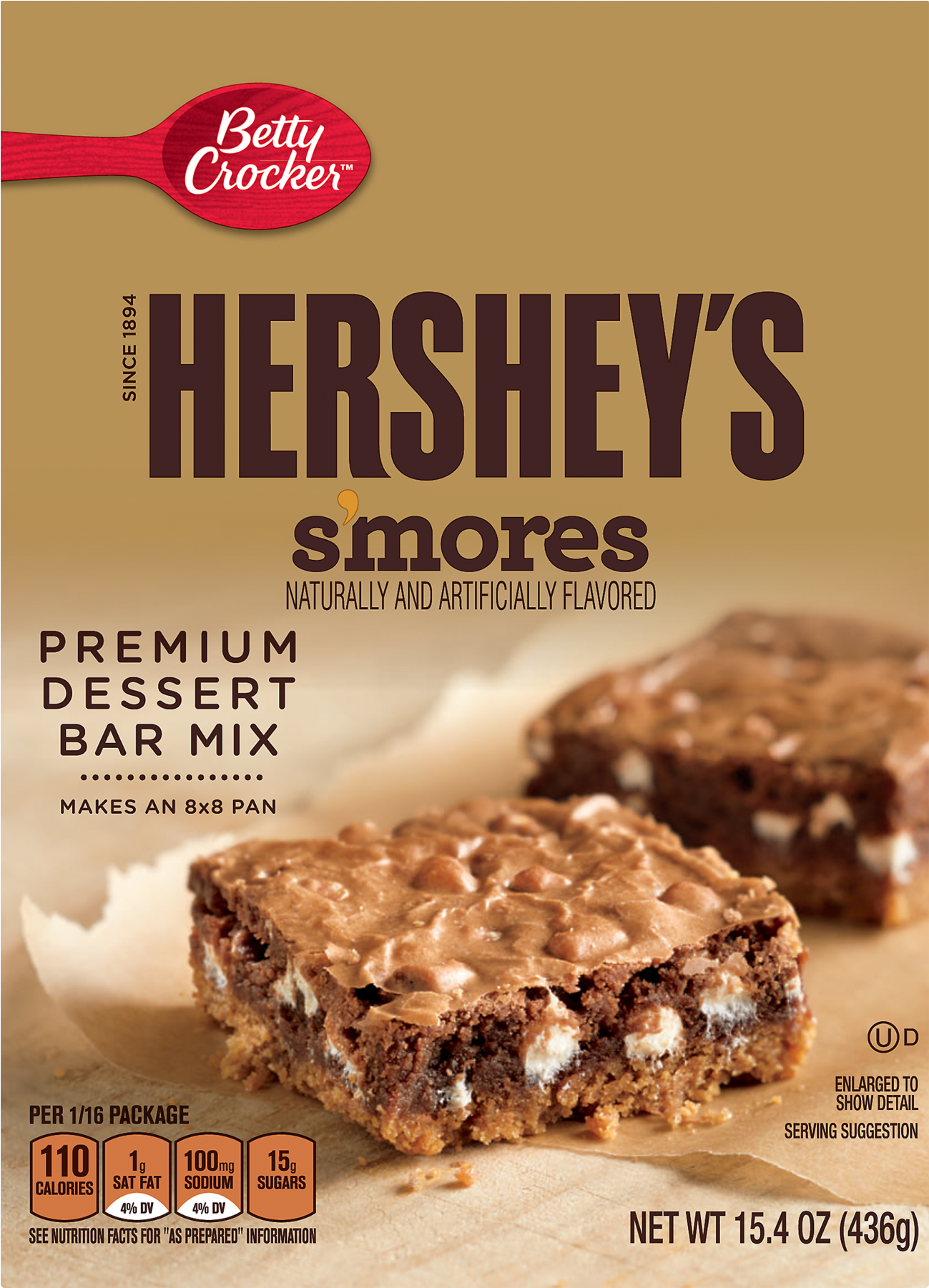 Betty Crocker Hershey's S'mores Premium Dessert Bar (1800x1800), Png Download
