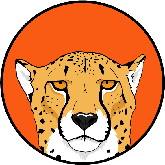 Cheetah (594x584), Png Download