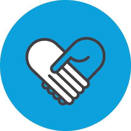 Icon1 - Helping Hand Icon Png (430x430), Png Download