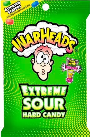Warheads Extreme Sour Hard Candy - Warheads Candy (458x458), Png Download