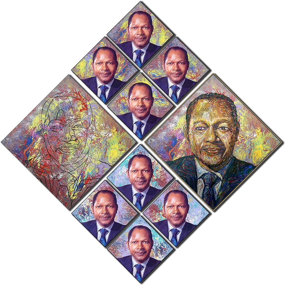 The Portrait Of Tom Bradley Painted In Acrylics Over - Martin Luther King Jr. Day (1008x1008), Png Download