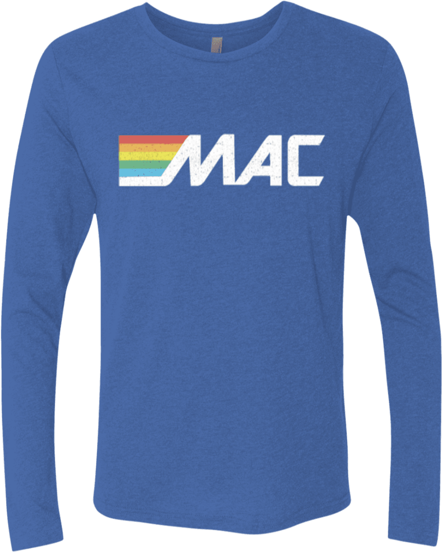 80s Mac Machine Mens Triblend Ls Crew 11153488 V=1519168405 - Apple Backgrounds (1155x1155), Png Download