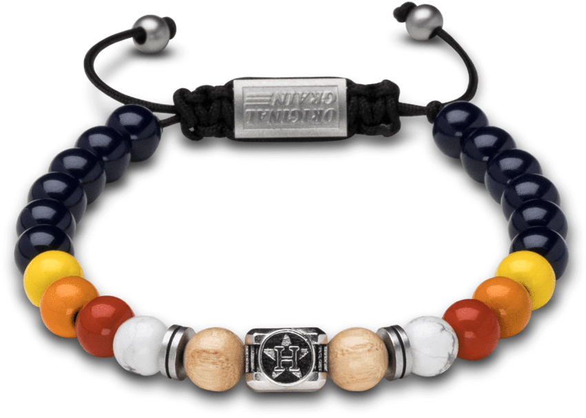 Houston Astros Square Enamel Macrame Bracelet 8mm - Bracelet (1024x1024), Png Download