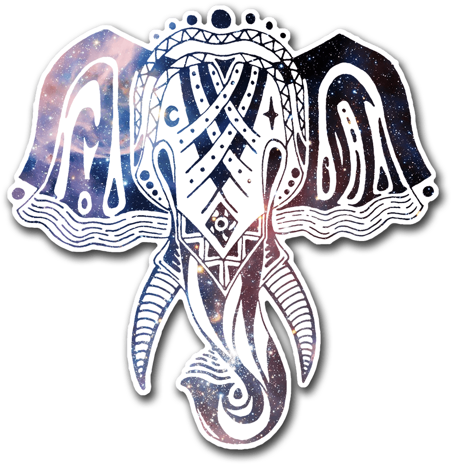 Download Stickerjunkies Original Cosmic Elephant Sticker Full Size