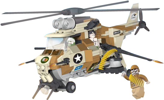 Army - Army - 250 Piece Desert Hawk Military Helicopter (549x360), Png Download
