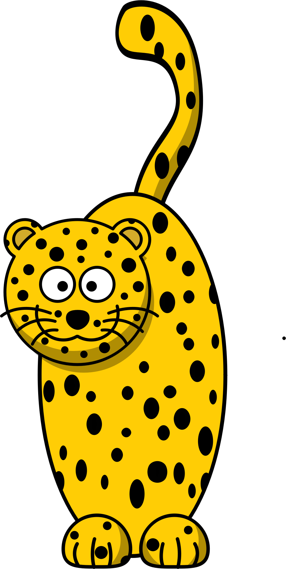 Clip Big Image Png - Cheetah (982x1952), Png Download