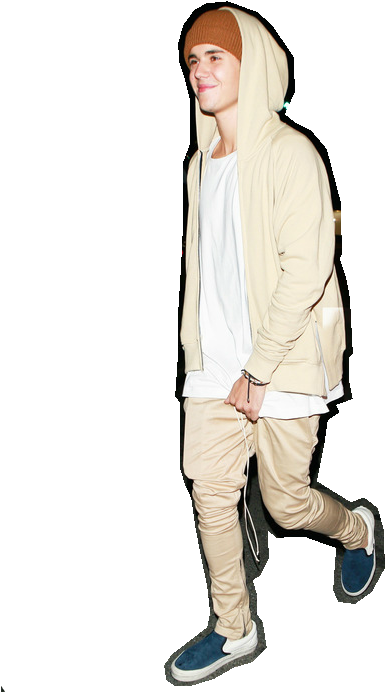 552 Images About Justin Bieber👑 On We Heart It - Walking (500x700), Png Download