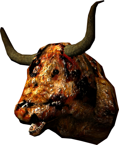 Roasted Ox Head - Skyrim Ox Head (383x465), Png Download