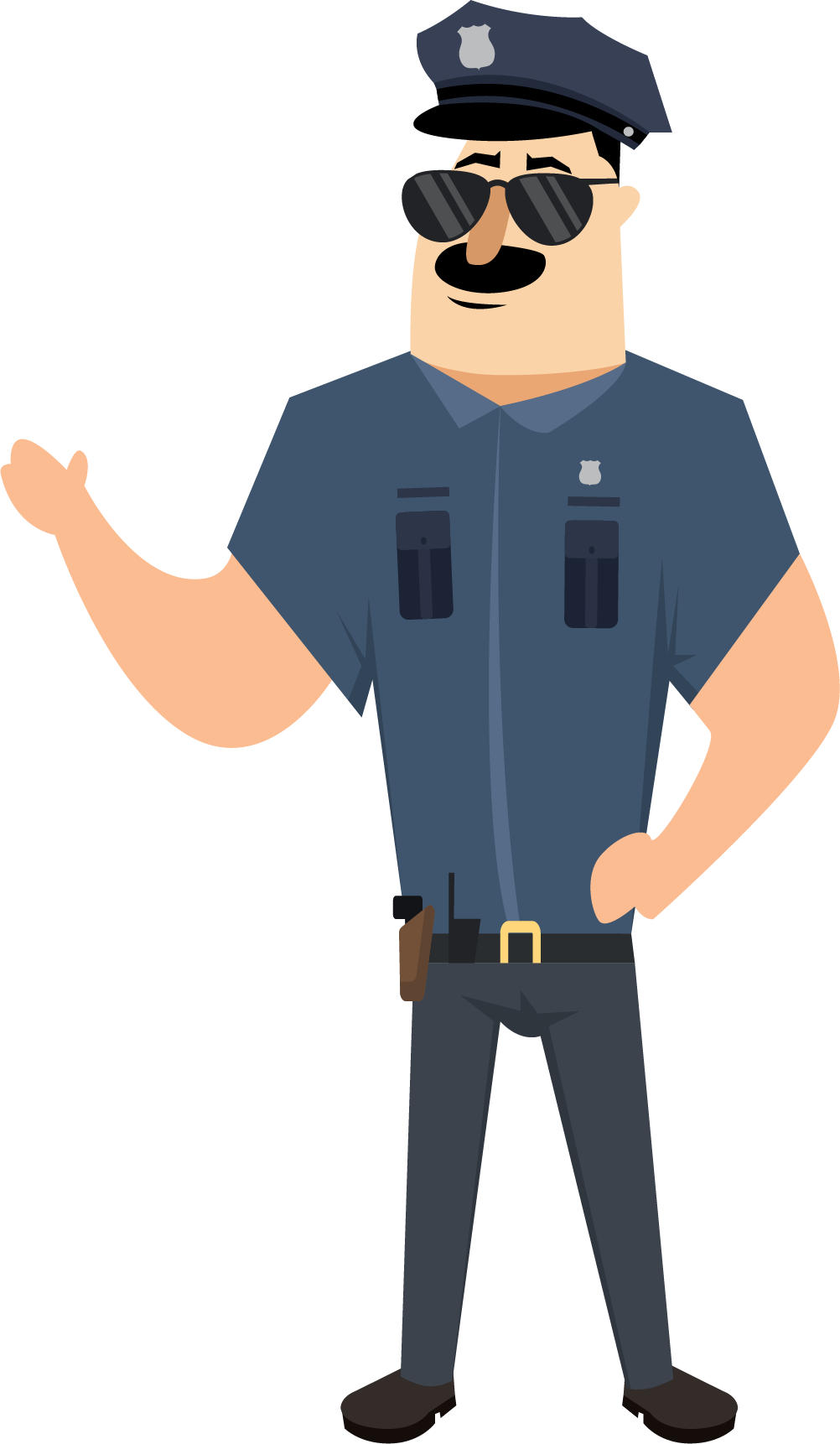 Cartoon Illustration Transprent Png Free Download Tshirt - Cartoon Cop Png (1002x1722), Png Download