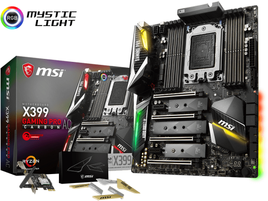 Amd X399 Motherboard X399 Gaming Pro Carbon Ac - Msi B350 Tomahawk Plus (600x480), Png Download