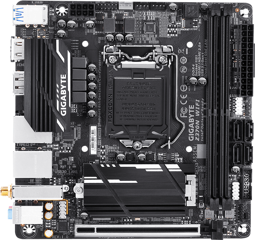 You Can Go Normal Atx, You Can Go A Bit Smaller And - Gigabyte Ga Z370n Wifi (1000x860), Png Download