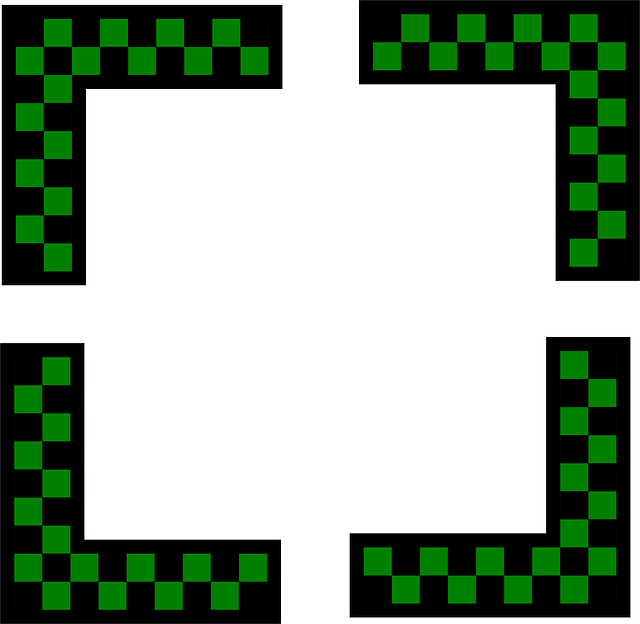 Black, Green, Corner, Design, Border, Checkers, Com - Design Of Border Line (640x624), Png Download