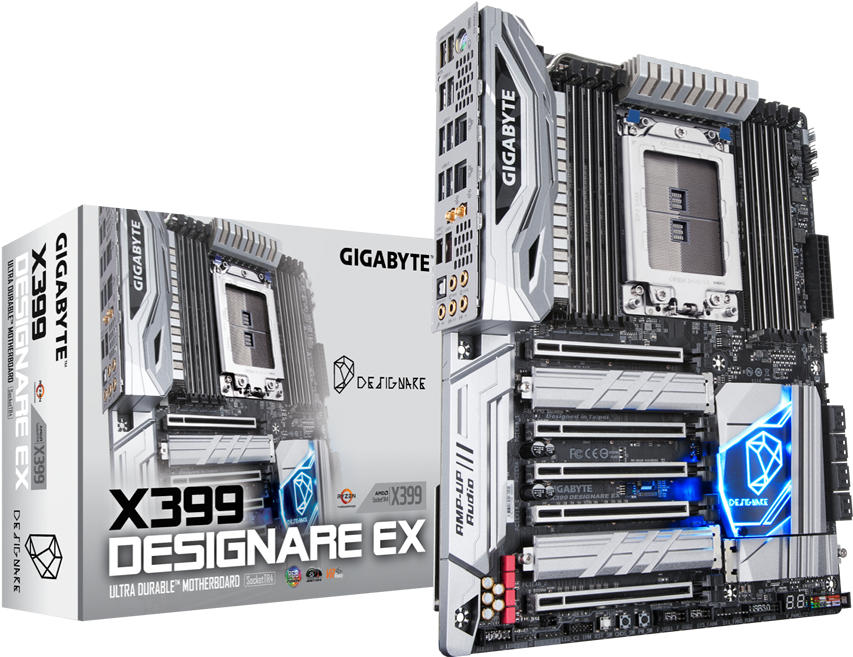 Gigabyte Presents X399 Designare Ex Motherboards - Gigabyte X299 Designare Ex (903x694), Png Download