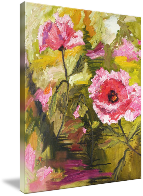 Go To Image - Glückliche Rosa-mohnblumen-karte Der Mutter Tages Karte (473x650), Png Download