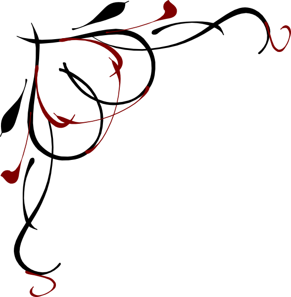 Corner Border Cliparts - Red And Black Border Design (588x600), Png Download