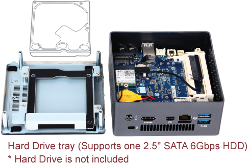 Motherboard Clipart Transparent - Gigabyte Brix Bsi5h 6200 (500x326), Png Download