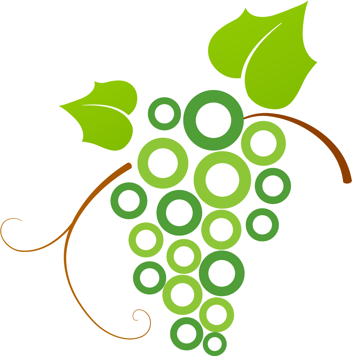 Logo Common Grape Vine - Grape (1526x1533), Png Download