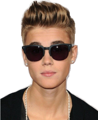 Chibi Clipart Justin Bieber - Lunettes De Soleil Justin (366x418), Png Download