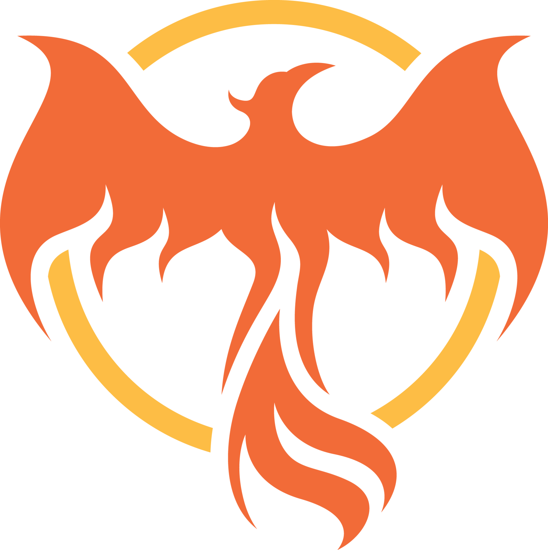 Clip Stock E A C D Ee F - Phoenix Rising From The Ashes Clipart (1914x1920), Png Download