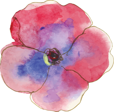 Vividflower4 - Watercolor Painting (400x393), Png Download