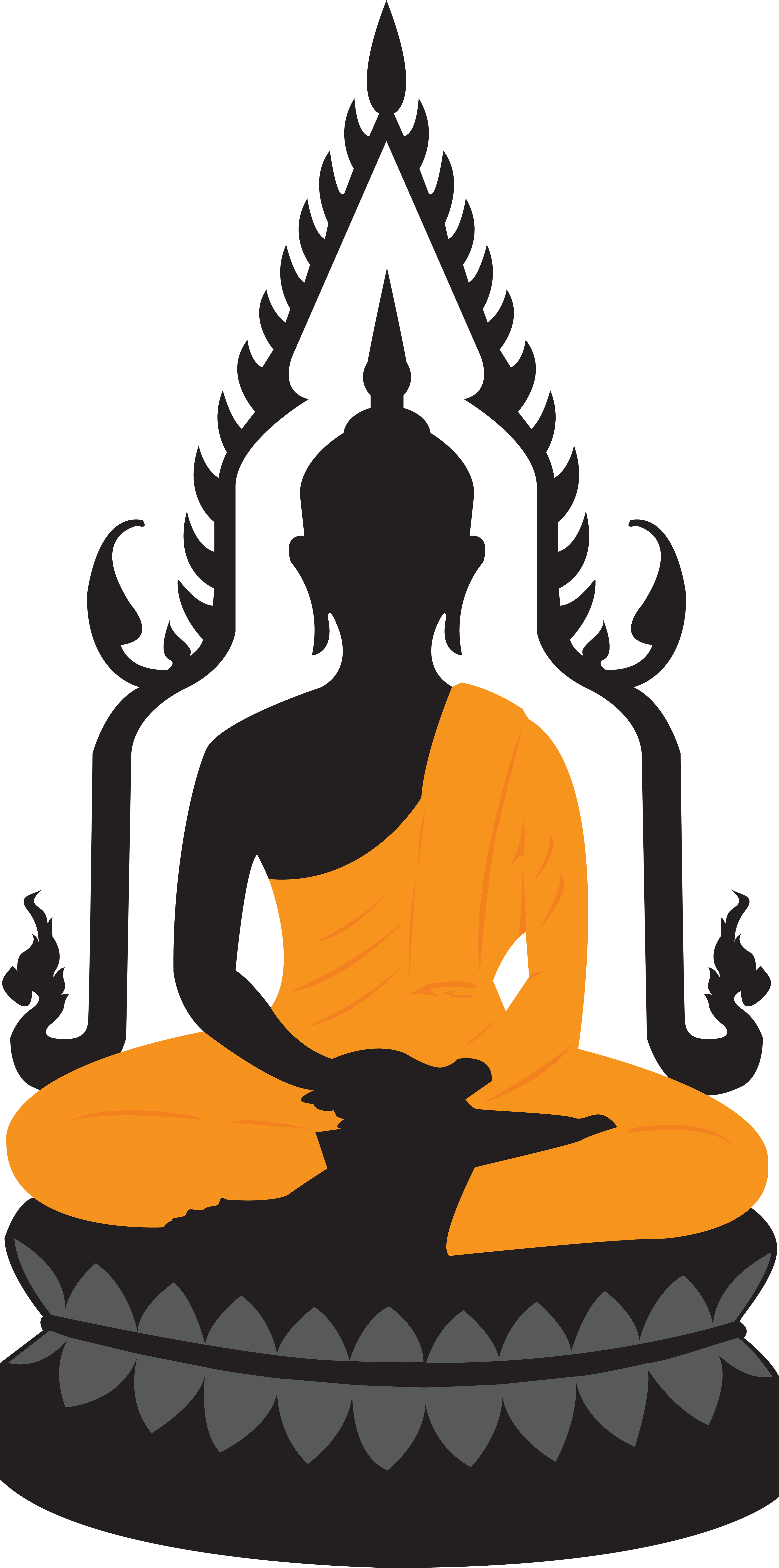 Buddha Lotus Statue Png Clip Art - Buddhism (4045x8000), Png Download