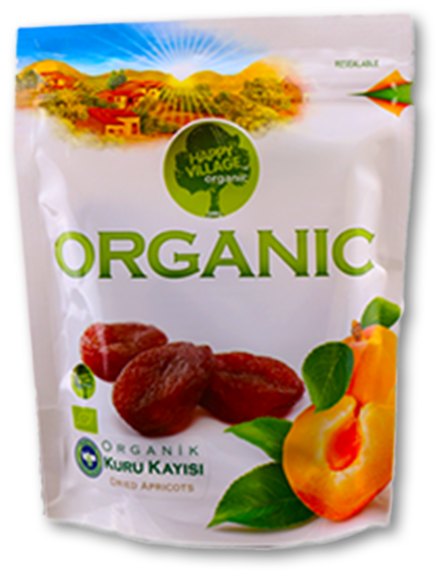 Happy Village Organic Dried Apricots - Raisin (600x600), Png Download