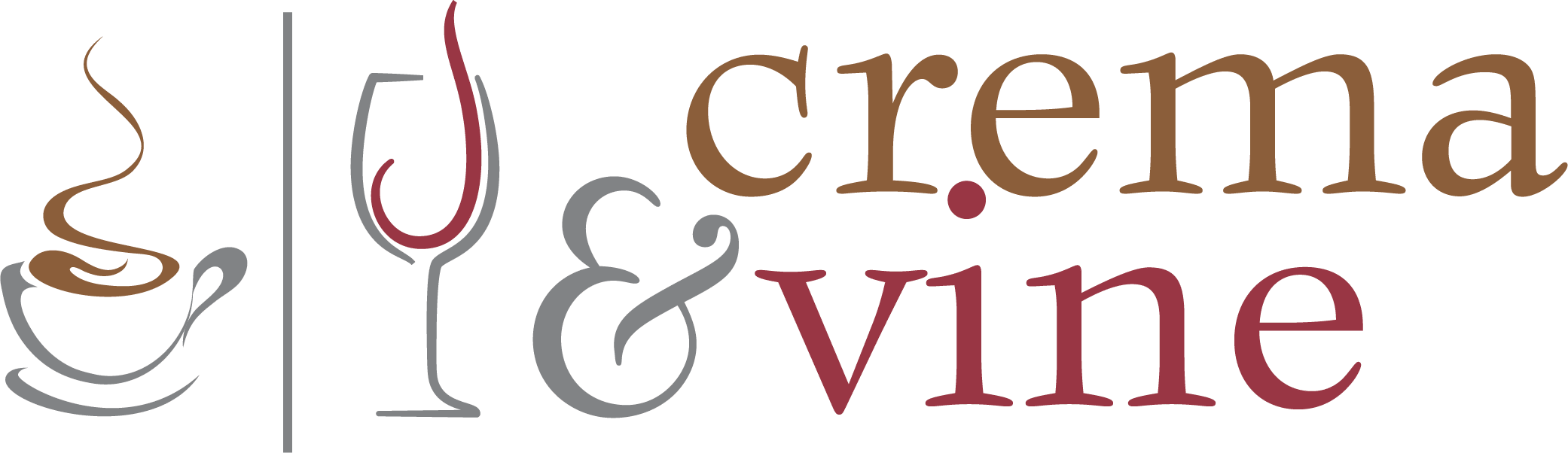 Crema & Vine - Coffee Shop (2082x602), Png Download