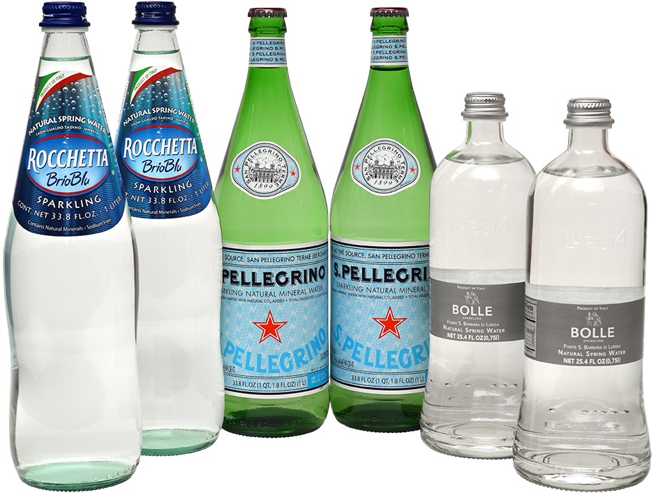 6 Water Bottle Group 3 - Italian Sparkling Water Bottle (937x709), Png Download