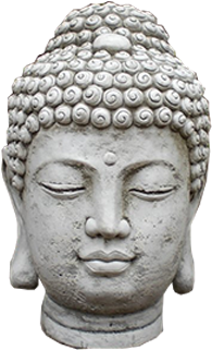 Divine Piece - Buddha Head Statue Png (460x345), Png Download