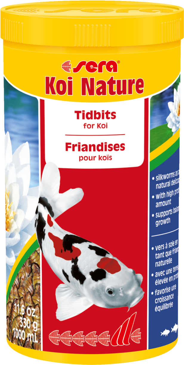 07145 Int Sera Koi Nature 1000 Ml - Fish Food Sera Koi Nature (647x1280), Png Download