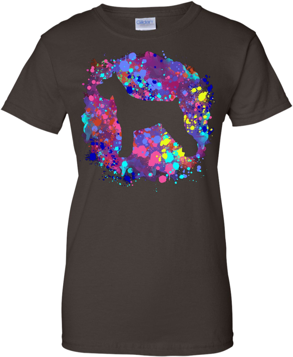 Giant Schnauzer Tshirt Graphic Dog Tee Shirt Watercolor (1155x1155), Png Download