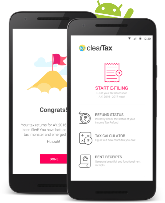 App Features - Clear Tax Mobile App (540x664), Png Download