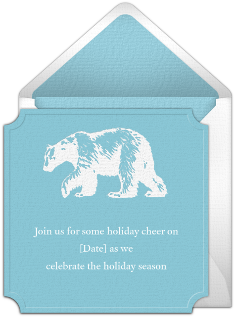 Polar Bear Online Invitation From Punchbowl - Polar Bear (650x650), Png Download