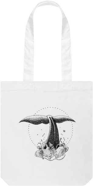 White Plastic Whale Tail Totebag - Tote Bag (640x674), Png Download
