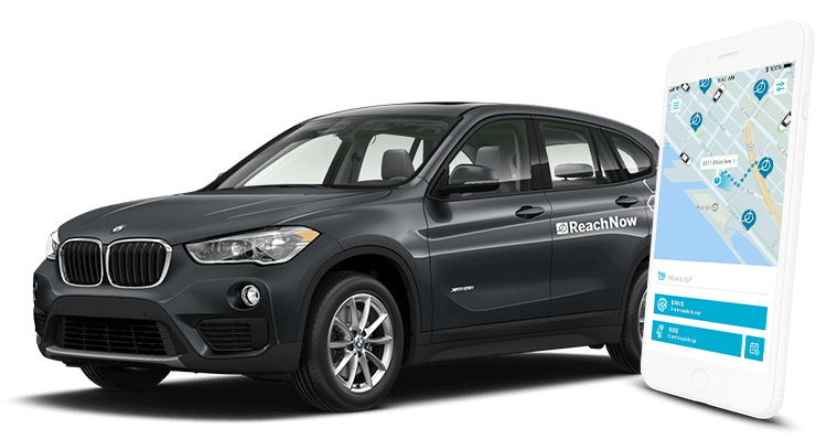 None - Reachnow Car (850x409), Png Download