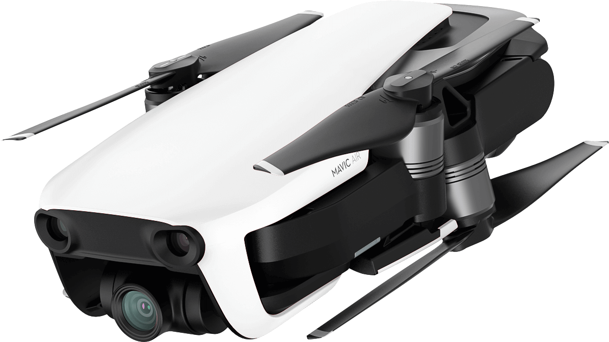 Dji Mavic Air Arctic White Drone - Mavic Air Folded (1896x1032), Png Download