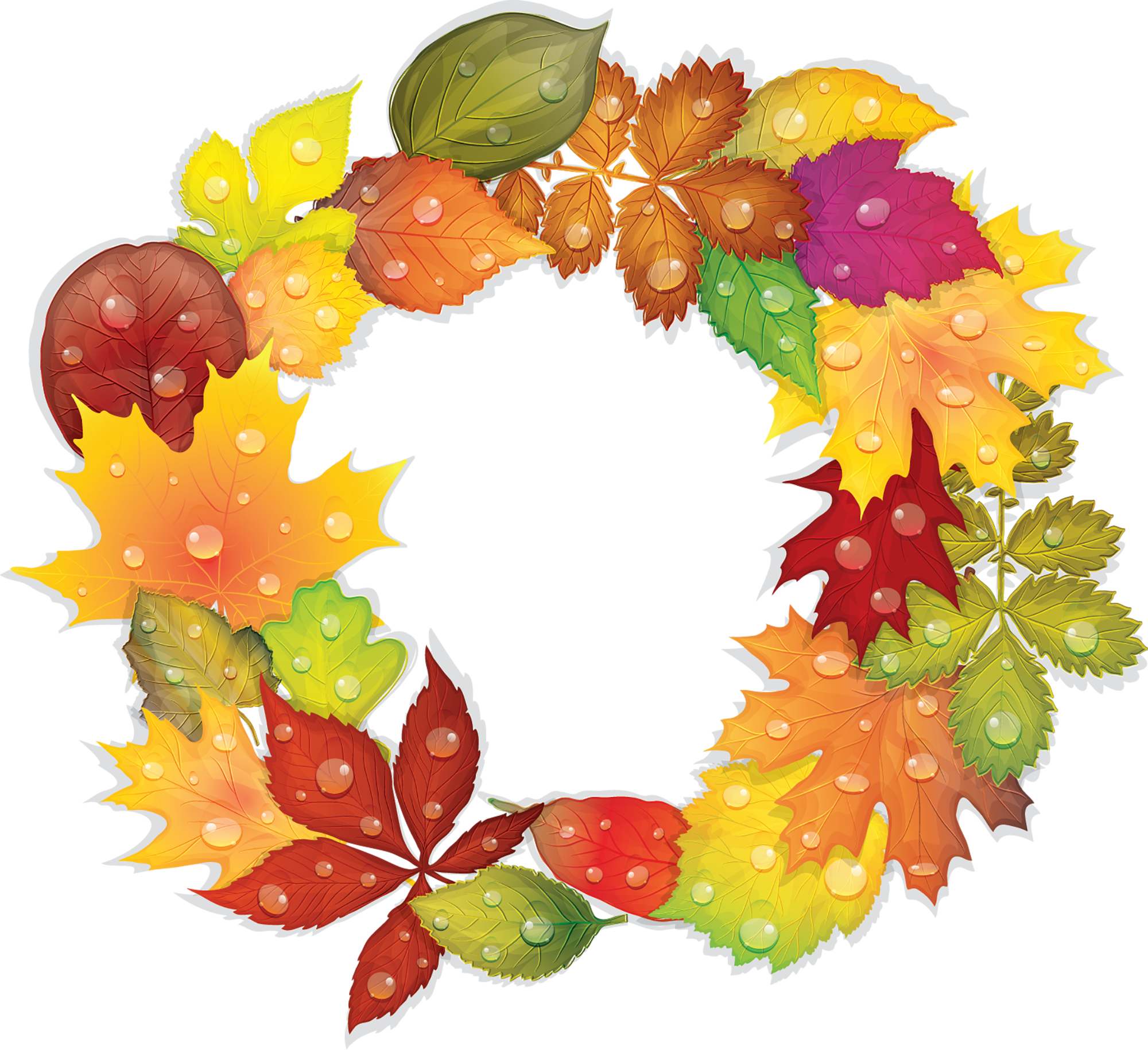 Autumn Leaves Frame (2000x1830), Png Download