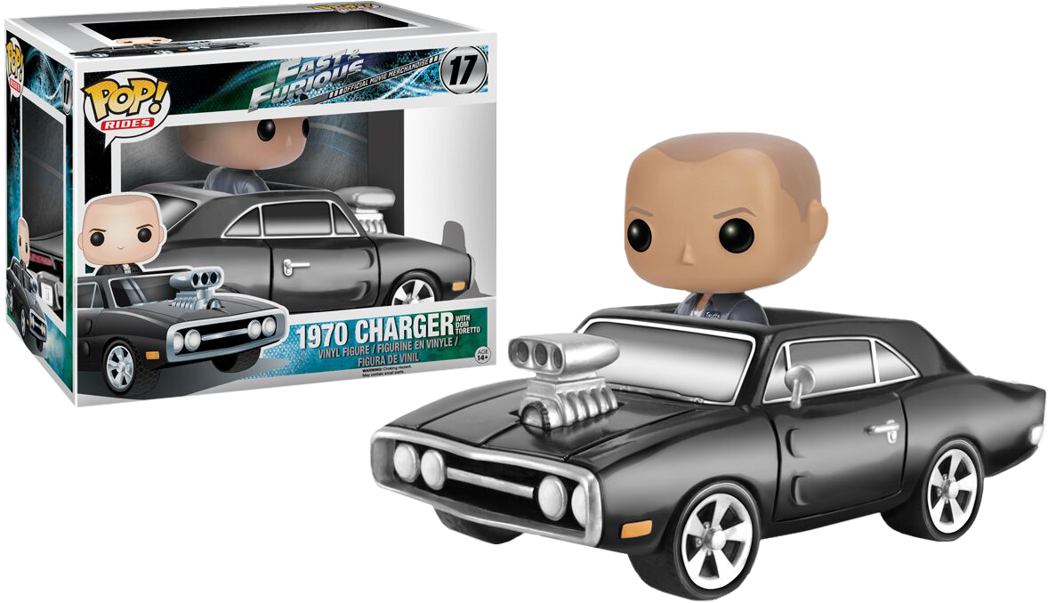 Dom Toretto With 1970 Dodge Charger Pop Ride - Figurine Pop Fast And Furious (1178x678), Png Download
