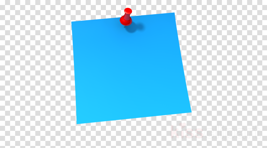 Blue Sticky Note Clipart Blue Turquoise Post-it Note - Red Youtube Play Button Png (900x500), Png Download
