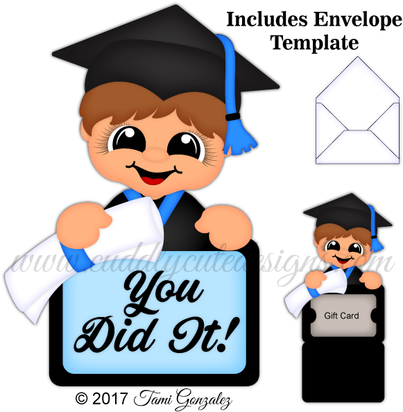 Boy Grad Gift Holder - Clip Art (600x600), Png Download