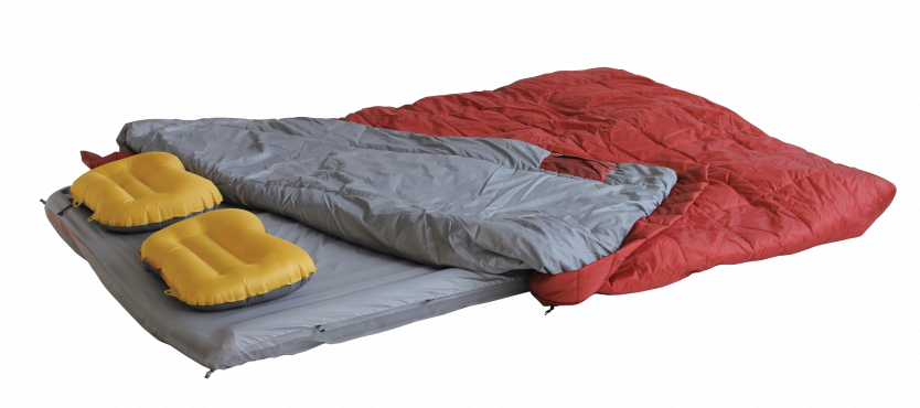 There Is Also A Mat Built For Travel - Exped Duo Sleeping Bag (834x370), Png Download
