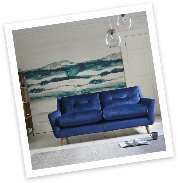 Using A Simple Palette Of Black, White And Indigo, - Dunelm Group (620x630), Png Download