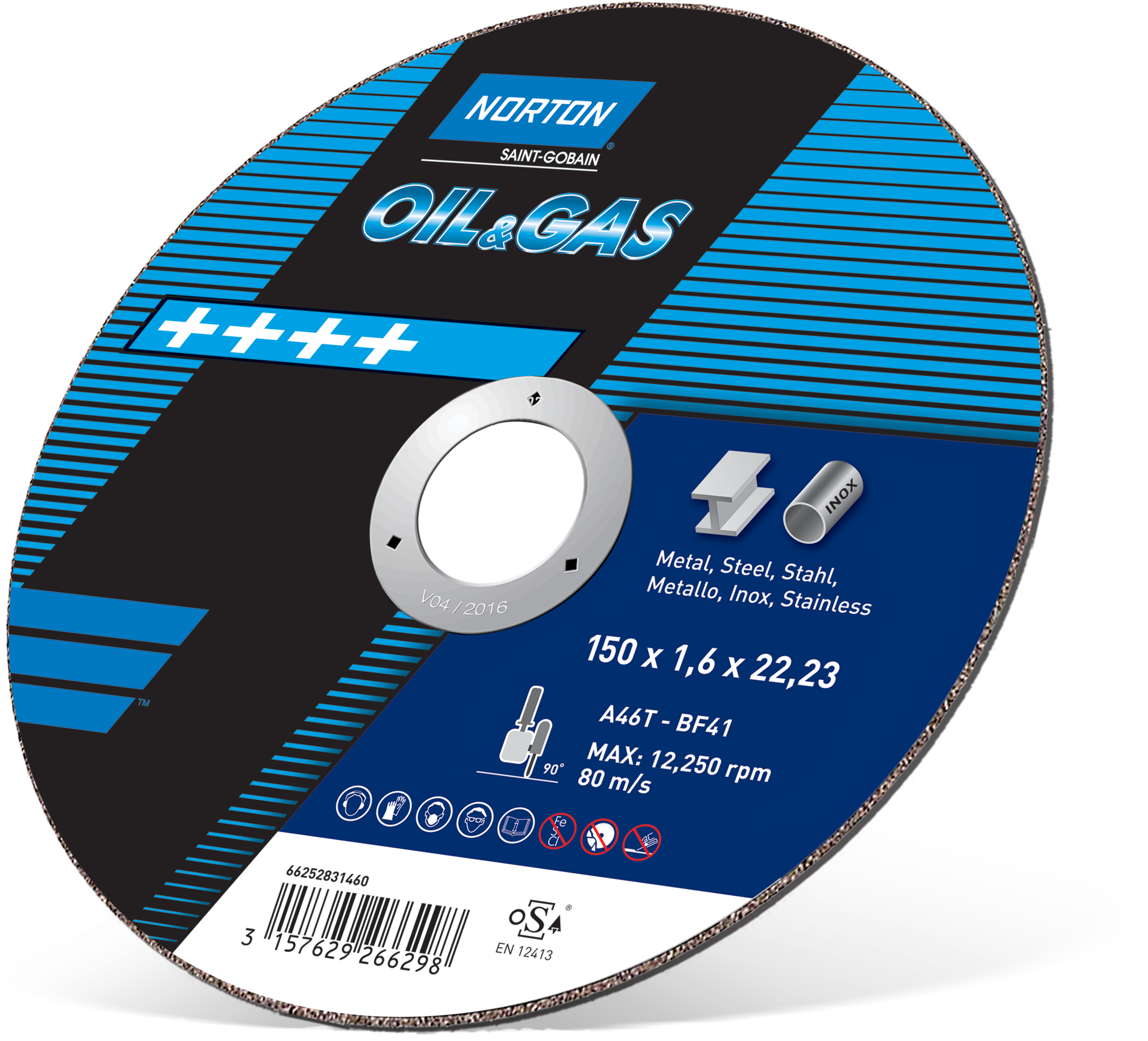 The Norton Oil & Gas Range Of Flap Discs And Cutting - Norton Oil And Gas (3760x3056), Png Download