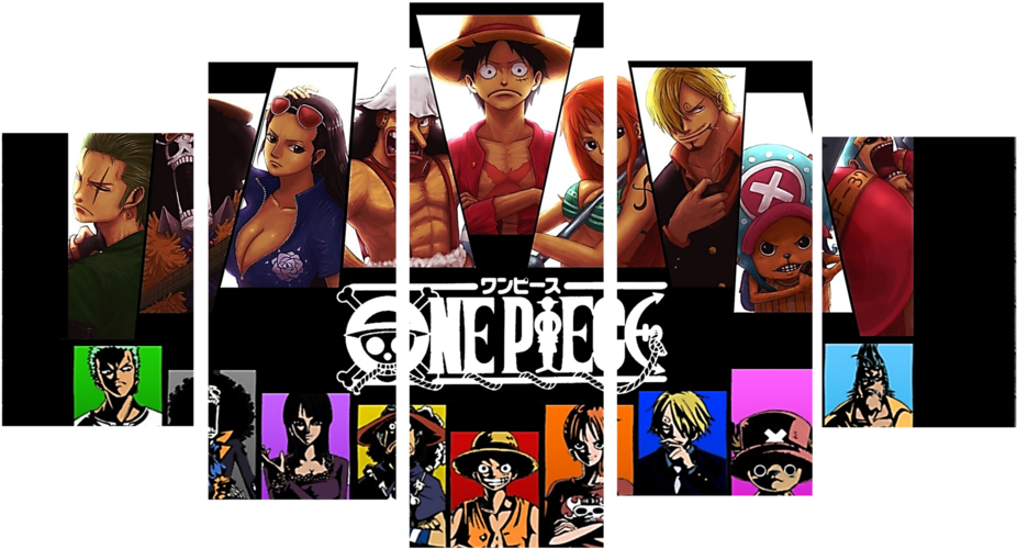 Piece New World 5 Pieces Canvas - One Piece 5 Piece Canvas (1024x641), Png Download