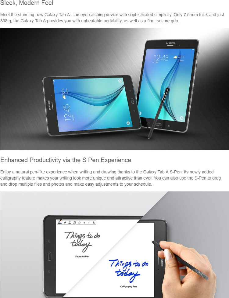 Samsung Galaxy A Tablet - Samsung Galaxy Tab A Sm P355 S Pen (750x1000), Png Download